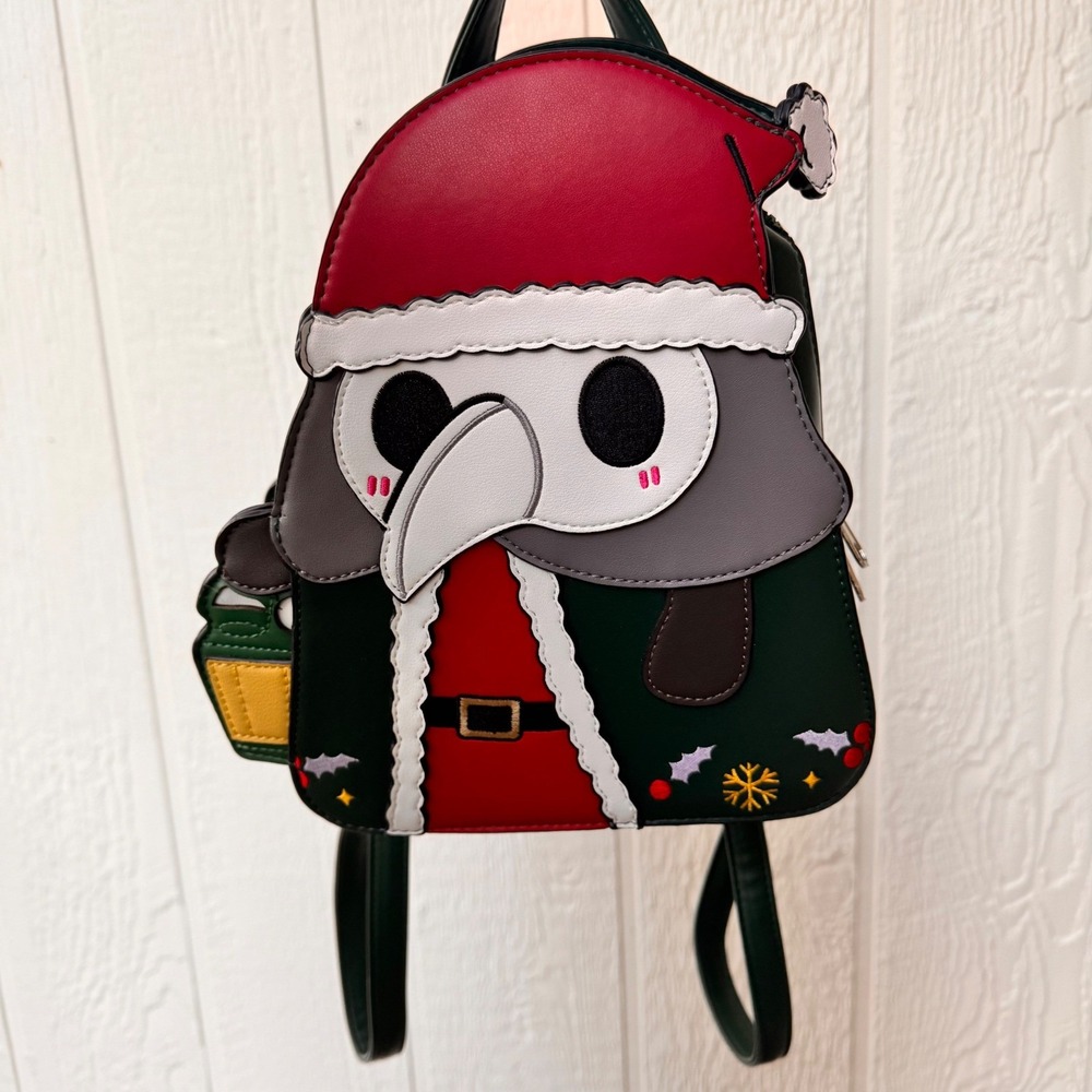 RARE NWT Squishable Festive Doctor Plague Backpack Santa Holiday Mini Bag